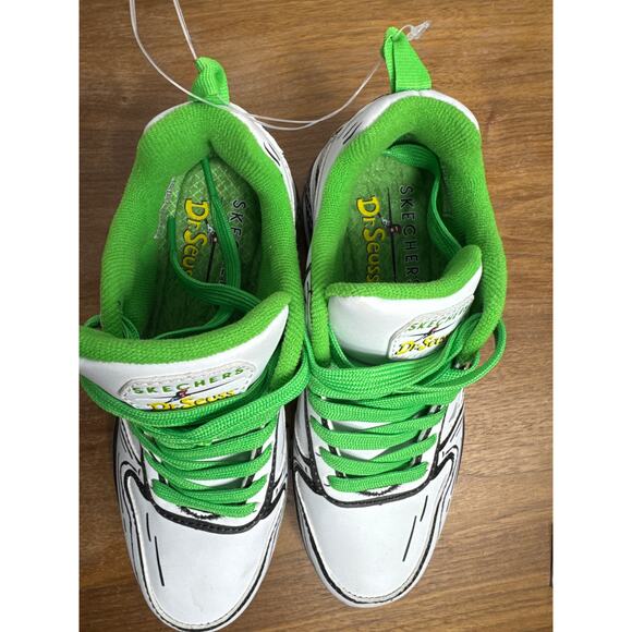 Skechers The Grinch Dr Seuss Shoes Women's 5 Youth 3 White Green Uno Rugged NWT - Picture 5 of 10